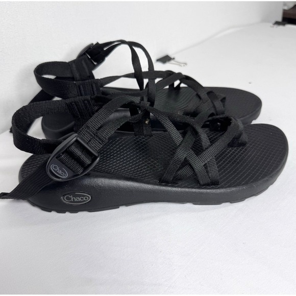 Chaco ZX2 Classic Black Sandals Womens 10 Hiking Trail Beach Comfort EXCELLENT - Picture 2 of 10